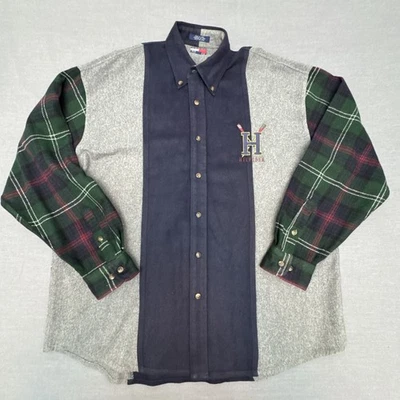 Camisa Tommy Hilfiger Vintage Lana Manga Larga Botón Delantero Para Hombre Mediana Foto 1 de 4