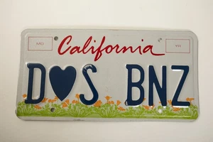 Placa de licencia de California 2004 con amapolas (G4R/JSF6) D 3S BNZ tocador arte Benz - Imagen 1 de 4
