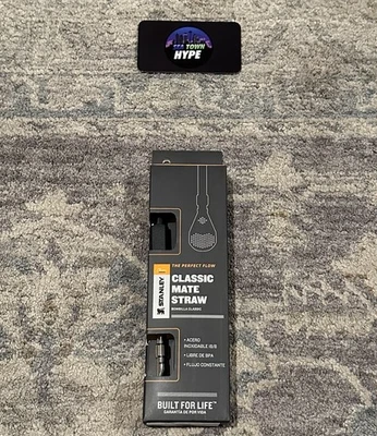 New Stanley Classic Yerba Mate Straw Original Bombilla Spoon Black Brand New