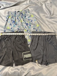 Lote (3) Pantalones Cortos Chicos Grandes 10/12 Dri Fit Ligeros Bolsillos Elásticos - Imagen 1 de 24