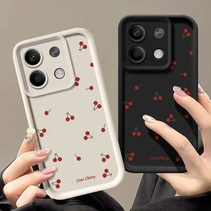 Silicone Soft Cherry Case For Xiaomi Redmi Note 14 13 12 Pro 14T Poco F6 Cover - Picture 1 of 17