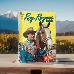 Dell Roy Rogers Comic-April Issue-Golden Age 10 Cent-Art By Fred Harman - Imagen 1 de 5