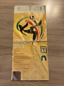 Used Ticket World Cup WC WM 2010 Brasilien Brazil - Korea DPR Nordkorea #14 - Bild 1 von 2