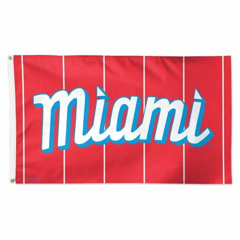 MIAMI MARLINS CITY MIAMI 3'X5' DELUXE FLAG NEW WINCRAFT 👀 Cover