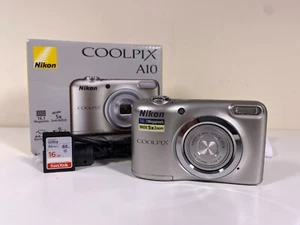 Nikon Coolpix A10 Digital Camera 16.1MP with 16GB Memory Card - Boxed Tested VGC - Picture 1 of 19