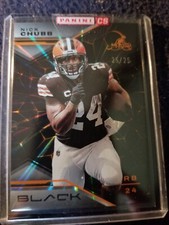 NICK CHUBB 2023 PANINI BLACK Citrine/Orange SP (#25/25) CLEVELAND BROWNS #30