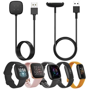 Charger Cable for FitBit Charge 5 4 3 2 Versa 4 3 2 Luxe Ionic Inspire Ace Sense - Picture 1 of 23