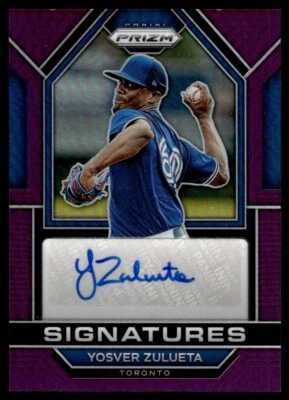 2023 Panini Prizm Signatures PURPLE /99 Yosver Zulueta Auto Toronto Blue Jays - Image 1 of 2