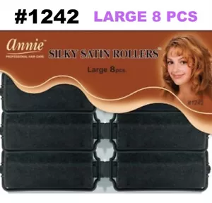 ANNIE RULLI RASO SETA GRANDI 8 PEZZI #1242 DIAMETRO 1" CHIUSURA A SCATTO - Foto 1 di 2