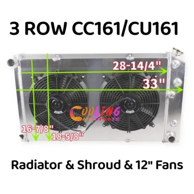 3 Row Radiator+Shroud+Fan for 1971-1979 Chevrolet Impala Caprice 68-77 El Camino Foto 1 de 4
