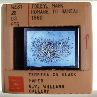 Diapositiva de vidrio Mark Tobey Homenaje a Rameau 1960 Art 35 mm Foto 1 de 4