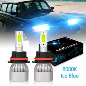 For Volvo 240 1990-1993 LED Headlight 9004/9007 8000K Blue Bulbs High/Low Beam - Picture 1 of 15
