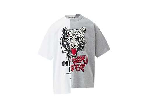 ASICS T shirt unisex Onitsuka Tiger GRAPHIC TEE 2183B408 100 BIANCA 100% cotone
