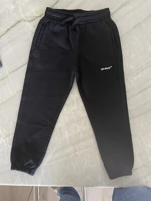Pantalones deportivos auténticos OFF-WHITE para niños talla 8 negros Foto 1 de 4