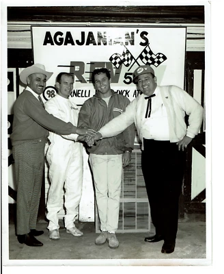 Foto Brillante Vintage Original PARNELLI JONES 8x10 - con J. C. AGAJANIAN REV 500 Foto 1 de 2