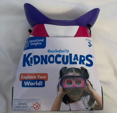 Educational Insights GeoSafari Jr. Kidnoculars Pink Binoculars For Toddlers New - Image 1 of 4