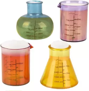 Chemistry Glass Set, 4 Plastic Laboratory Glasses, Funny Scientific Gifts for , - Picture 1 of 12