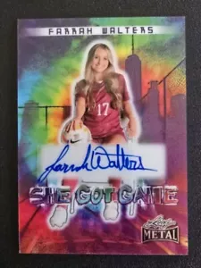 2024 Leaf Metal Women Of Sport SGG-FW1 FARRAH WALTERS She Got Game Auto Rainbow - Foto 1 di 2