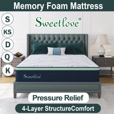 Sweetlove Mattress Queen Double King Single Bed Orthopedic Cool Gel Memory Foam - image 1 of 4