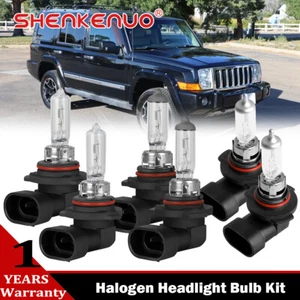 For Jeep Commander 2006-2010 3400K Halogen Headlight Hight Low Beam Fog Bulb Kit - Picture 1 of 14