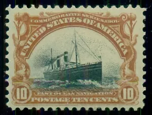 US #299, 10¢ Pan-Am Expo, og, NH, VF/XF, Miller cert, SMQ85 $400.00 - Picture 1 of 1