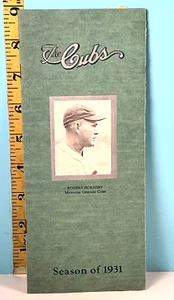 🔥1931 Chicago Cubs Player Roster & Spring Training Guide Rogers Hornsby Cover🔥 - Picture 1 of 8
