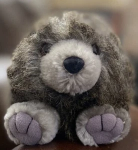Vtg SWIB Gray Plush Hedgehog Stuffed Animal Soft Toy - Picture 1 of 5