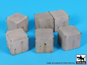 Black Dog 1/35 Israeli IDF Sharp-edge Concrete Cube Roadblocks (6 pieces) D35091 - Picture 1 of 1