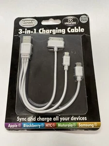 3 in 1 Magnetic Charging Cable For Apple / Blackberry / HTC / Motorola / Samsung - Picture 1 of 2