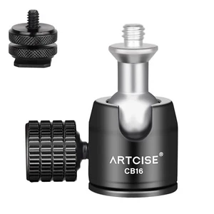 Mini Cabezal de Bola con Soporte de Zapata Frío Caliente Extraíble Aleación 360° 1/4" para Cámaras DSLR - Imagen 1 de 16