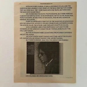 Bob Dylan Blood on the Tracks 1975 14.5" x 10.5" Poster Type Advert - Picture 1 of 1