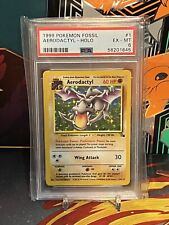 1999 Pokemon Fossil #1 Aerodactyl Holo 1st Edition PSA 8 – Burbank