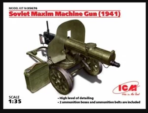 WW II SOVIET MAXIM MACHINE GUN 1941 #35676 1/35 ICM - Picture 1 of 1