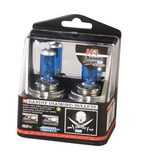 Coppia Lampade H4 Bandit Diamond 12V 60/55W 4600K RaceSport  Lampadine Auto - Immagine 1 di 1