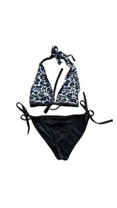 Dreamgirl 2 Piece Leopard Print Halter Swimsuit Bikini Size S/M - Picture 1 of 6