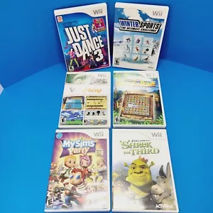Nintendo Wii 6 Games Lot,Shrek,WinterSports,WiiPlay,MySimsParty,CradleRome,Dance - Bild 1 von 12