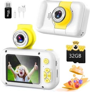 Kid Camera,Camera ,2.4in IPS Screen Digital Camera,180°Flip Len Camera (White) - Picture 1 of 7