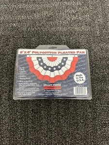 Ventaglio plissettato in policotone 3x6 con stelle e righe - Foto 1 di 10