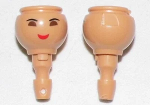 03775, 2x Kopf, roter Mund, Augengrauen, Schlitzaugen (Asien) - Bild 1 von 1