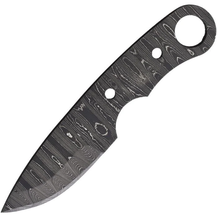 Alabama Damascus Steel ADS103M 5.5 Damascus Finger Ring 2.75 Blade Fixed Knife