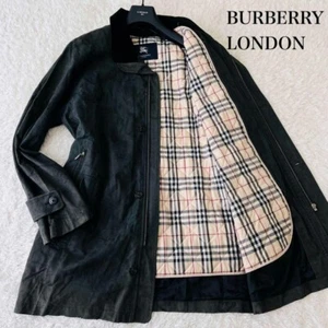 Burberry London Single Coat w/Down Liner Check Black men's L - Picture 1 of 16