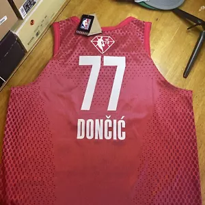 Jordan NBA All-Star Luka Doncic Authentic Jersey DH8026-607 Red Size 52 NWT - Picture 1 of 9
