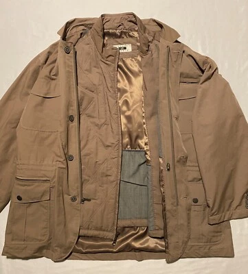 Joseph Abboud 2-Pieces Full Zip Button Men Field Jacket With Detachable Vest XXL - Image 1 of 4