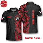 Red Tribal Custom Bowling Polo Shirt For Men S-5XL
