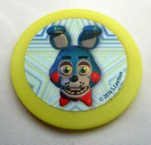 FNAF NIGHTMARE BONNIE 2016 SAM CAWTHON 1.5" YELLOW COLLECTOR'S TOKEN COIN!RARE!! - Picture 1 of 1