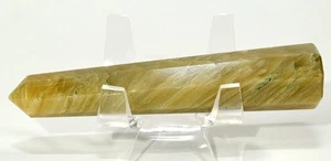 3.8" Greenish Yellow Stilbite Obelisk Polished Zeolite Crystal Mineral - India - Picture 1 of 4