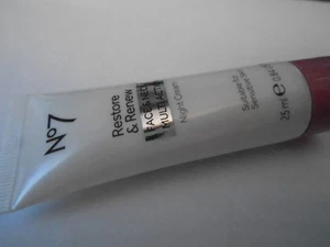 Boots No 7 Restore & Renew Face & Neck Multiaction Night Cream 25ml SEALED - Picture 1 of 1