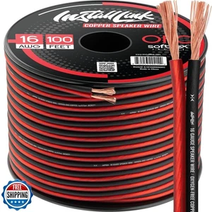 Install Link 16 AWG Stärke Lautsprecherkabel (OFC) Kabel Stereo, Auto oder Heimkino - Bild 1 von 5
