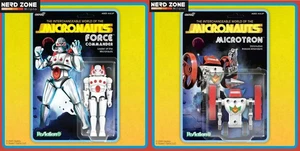 SUPER 7 - Micronauts W02 Force Commander & W02 Microtron Reaction+ Figure Set - Imagen 1 de 5