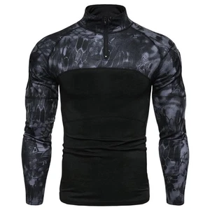 Men Camouflage Military Tactical T shirt Long Sleeve Army Combat Blouse * - Picture 1 of 15